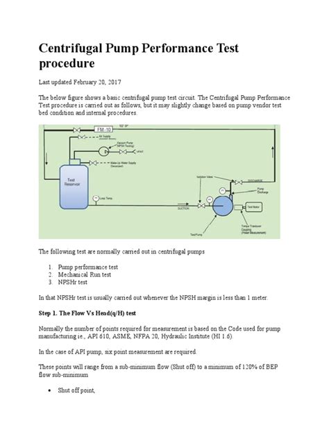 model testing of centrifugal pump|pump performance test procedures.